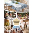thumbnail image 5 of Coastal Blue Crab Table Cloth, Coral Starfish Ocean Conch Nautical Waterproof Tablecloth for Rectangle Tables, Reusable Washable Fabric Table Cover for Restaurant Kitchen Dining Tables 54"x108", 5 of 6