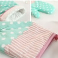 thumbnail image 4 of Oven Mitts Heat Resistant Gloves Cooking Baking Barbecue BBQ Microwave Crafting Machine Washable Pot Holders Mittens, 4 of 5