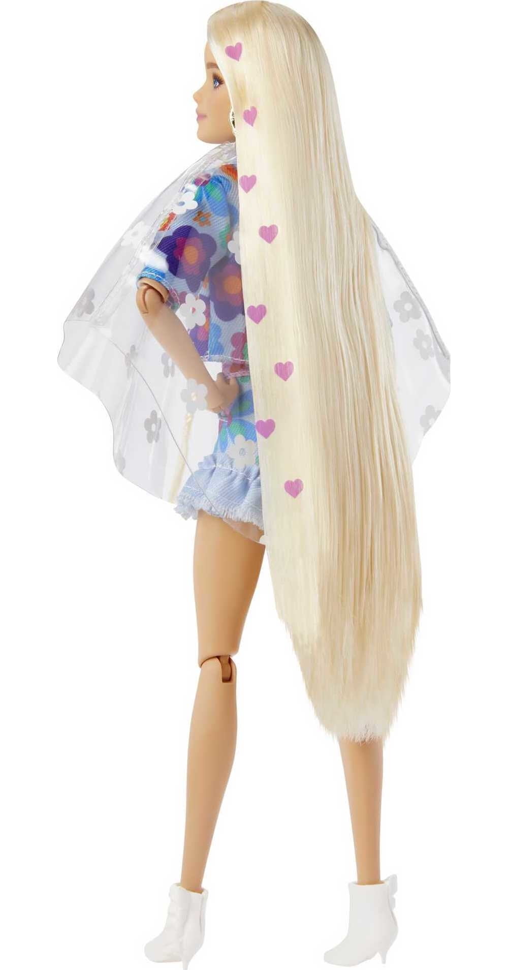 Barbie Extra Fashion Doll with Blonde Hair Dressed in Floral 2-Piece Outfit with Accessories & Pet