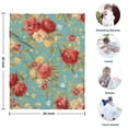 thumbnail image 4 of Pioneer Flower Floral Print Pattern Blanket,Comfortable Soft Flannel Throw Blanket,All Season,Warm Lightweight Blankets for Sofa Bed Couch Living Room Chair,30"x40", 4 of 4