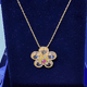 thumbnail image 2 of COLLAR COLGANTE SWAROVSKI FLORERE FLOR ROSA ORO CRISTALES MUJER + KIT DE REGALO, 2 of 7