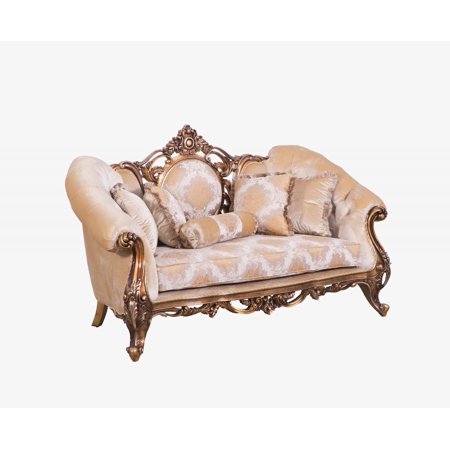 Luxury Gold & Parisian Bronze ROSELLA II Loveseat EUROPEAN FURNITURE Traditional