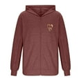 thumbnail image 5 of Txeol Mens Zip Up Hoodie with Arm Zipper Dialysis Active Workout Hooded Sweatshirt with Pockets Lightweight Outdoor Jacket,Wine,S, 5 of 7