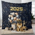 thumbnail image 4 of Happy New Year Mastiff Welcome 2025 Balloon Firework Party Quilt Blanket Mastiffs Dog Lover Gifts Idea Cozy Comforter Throw Blanket - 01014, 4 of 5