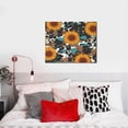 thumbnail image 4 of Zufioo Vintage Sunflowes Print Canvas Decorative Painting with Solid Wood Frame Art Decoration, Suitable for Home and Office Wall Decoration, 4 of 6