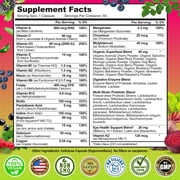Women's Daily Multivitamin 50+, Vegan Multivitamin for Women with Biotin, Organic Superfoods, B-Complex, Probiotics, Enzymes - Supports Energy, Immunity, Gut Health - Easy to Swallow Capsules