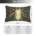 thumbnail image 2 of Kdxio Cotton Pillow Cases 16"x24" Pillowcases,Soft and Breathable Bedroom Pillow Cases-Gold Spider On The Web-No Pillow Core, 2 of 5