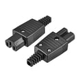thumbnail image 1 of Conector de adaptador de socket IEC320 C15 hembra de 10A AC 110-250V 3 terminales montaje en panel 2 Pcs, 1 of 3