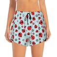 thumbnail image 2 of KLL Ladybugs And Flowers 1 Pattern Shorts Women,Athletic Shorts High Waisted Running Shorts Pocket Sporty Short Gym Elastic Workout Shorts-XX-Large, 2 of 7