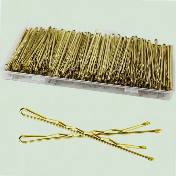 240PCS Jumbo Gold Bobby Pins for Thick Hair, 2.75'' Blonde Big Bobby Pins with Storage Box