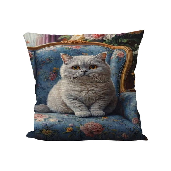 PEIBang Cute Cat Throw Pillow Covers 18x18 in,Couch Cushion Cases for Sofa Bed Living Room Home Decor