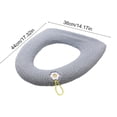 thumbnail image 3 of Thickened Heated Toilet Seat Cushion with Carrying Handle, Removable, Winter Warmth, Anti-Skid, Easy to Clean, Universal Fit for U/V/O/Shaped Toilets Gray, 3 of 6