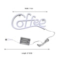thumbnail image 5 of Washranp Neon Sign,Plastic Coffee Letter Shape LED Neon Light Battery-Powered for Coffee Bar Restaurant Wedding Wall Decor, 5 of 5