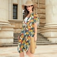 thumbnail image 4 of Beach Vacation Clothes Kimono Cardigan Loose Swimsuit Cover Up for Women Cats with House S, 4 of 6