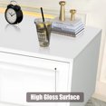 thumbnail image 3 of SESSLIFE TV Stand for 70 Inch TV, Large Television Stand with RGB LED Lights, Modern Wood Entertainment Center，TV Cabinet with Cabinet and Drawers, TV Cabinet for Living Room, Bedroom, White, 3 of 6