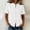 *White, variant on ClodeEU Women's Chinese Frog Button Stand Collar Short Sleeve Blouse,Solid Casual Summer Shirt Top Army Green,Women's Plus L