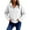 Fall Clothes White, variant on Womens Waffle Fall Clothes, Long Sleeve Pullover for Women Fashion Loose Fit Solid Color Lapel V Neck Thin Sweaters