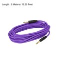 thumbnail image 2 of Cable para Guitarra Instrumento 19,69 Pies 1/4 Pulgadas a 1/4 Pulgadas TRS Recto a Recto Ángulo Eléctrico Bajo Púrpura 2 Paquetes, 2 of 5