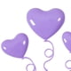 thumbnail image 5 of 4 adornos para tartas con forma de corazón, con forma de globo. Púrpura, 5 of 6