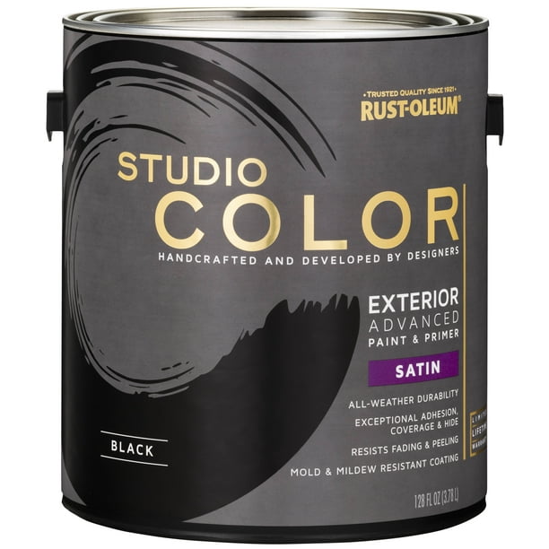 RustOleum Studio Color Black, Exterior Paint + Primer