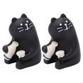 thumbnail image 1 of BuyWeek Figura de Gato Negro, 2 Piezas de Dibujos Animados Lindo Gato Estatua Ornamento Resina Miniatura Gato esculturas Animales Figuras para decoración del hogar, 1 of 14