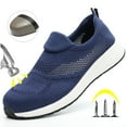thumbnail image 2 of Summer Mesh Lightweight Work Sneakers Steel Toe Men Women Work Safety Shoes Breathable Construction Shoes Work Boots Footwear, 2 of 5