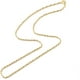 thumbnail image 2 of 1 Collar de cadena minimalista de latón chapado en oro de 18 quilates, estilo gargantilla, para hombre y mujer. Joyería personalizada, regalo de 44,3 cm (17,44 pulgadas)., 2 of 3