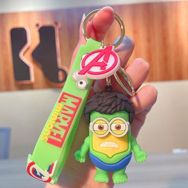 Llavero con colgante de Los Vengadores de Marvel para niños, llavero de coche, llavero de bolsa de teléfono, joyería de adorno, regalos de dibujos animados de Disney qiuyongming unisex