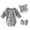 #08/Gray baby bottle, variant on Newborn Boy Girl Jumpsuit Romper Hat Gloves Set Infant Baby Coming Homing Clothes 3Pcs Outfit