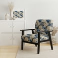 thumbnail image 2 of Designart « Roses de Cobalt Bleu Renaissance VI » Fauteuil d'Appoint Rembourré à Motif de Roses Bleues - Fauteuil de Style Champêtre pour Salon, 2 of 7