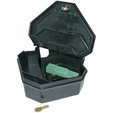 JT Eaton 904H Gold Key Rat Depot Bait Station - Tamper Resistant, Indoor & Outdoor Use, Dual Entrances