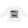 thumbnail image 3 of Inktastic I'm the Worlds Cutest Tax Deduction Pink Hearts Boys or Girls Long Sleeve Toddler T-Shirt, 3 of 5