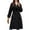 Black, variant on MELDVDIB Long Trench Coat Women Button-Up Fall Winter Long Sleeve Lapel Windbreaker Jacket Fleece Warm Overcoat with Pocket