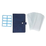 Cash Binder, 18.9x12.9cm Minimalist Look Savings Binder 6 Pre Punched Holes  For Travel Journals For Daily Planners Brown,Blue