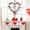 Pink, variant on Gxdcog Heart Shaped Foam Wreath 7.87in Red Pink Valentine Day Hanging Decor for Door Wall Window