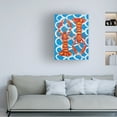 thumbnail image 2 of Trademark Fine Art Alice Straker  Langoustines On Blue Canvas Wall Art, 2 of 4
