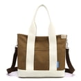 thumbnail image 2 of ibiyuan Canvas Messenger Bag Solid Color Canvas One Shoulder Messenger Bag Lightweight Daily Travel School Shopping Handbag for Women, 2 of 8