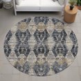 thumbnail image 6 of Addison Rugs Chantille Indoor/Outdoor Transitional Lattice Black Machine Washable Round Rug, 8' x 8', 6 of 7