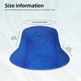 thumbnail image 6 of Disketp Blue Glitter Print Reflective Bucket Hat Beach Hat Summer Travel Sun Hats Fisherman Cap, 6 of 8
