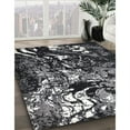 thumbnail image 3 of Ahgly Company Machine Washable Indoor Rectangle Industrial Modern Dark Goldray Area Rugs, 4' x 6', 3 of 7