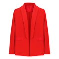 thumbnail image 5 of Zshosam Women's Relaxed Scuba Knit Stretch Blazer with Scrunch Sleeves(Red,XXXL), 5 of 5
