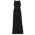 thumbnail image 4 of Womens Two Piece Outfits Women Summer Outfits Clothing Set Female Round Neck Sleeveless Tops Pants Sets Long Pant Style S_971 Women's Tracksuits Black S, 4 of 8