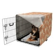 thumbnail image 2 of Horse Dog Crate Cover, Demonstration of Saddles and Bits Riding Western Elements Vintage Theme, Easy to Use Pet Kennel Cover for Medium Large Dogs, 35" x 23" x 27", Dark Peach and Cream, by Ambesonne, 2 of 6
