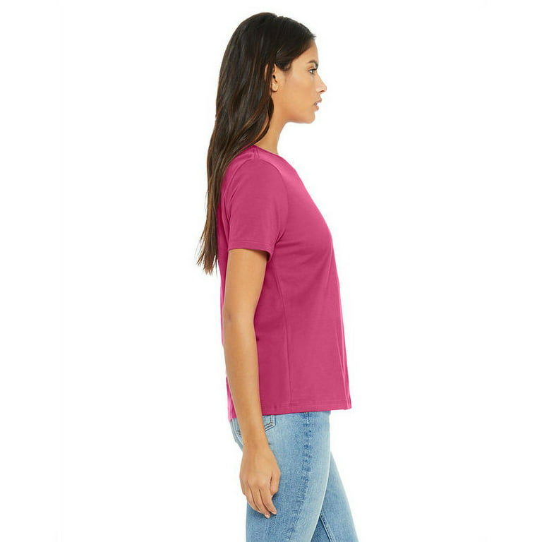 Bella + Canvas - Ladies' Relaxed Jersey Short-Sleeve T-Shirt-BERRY-M