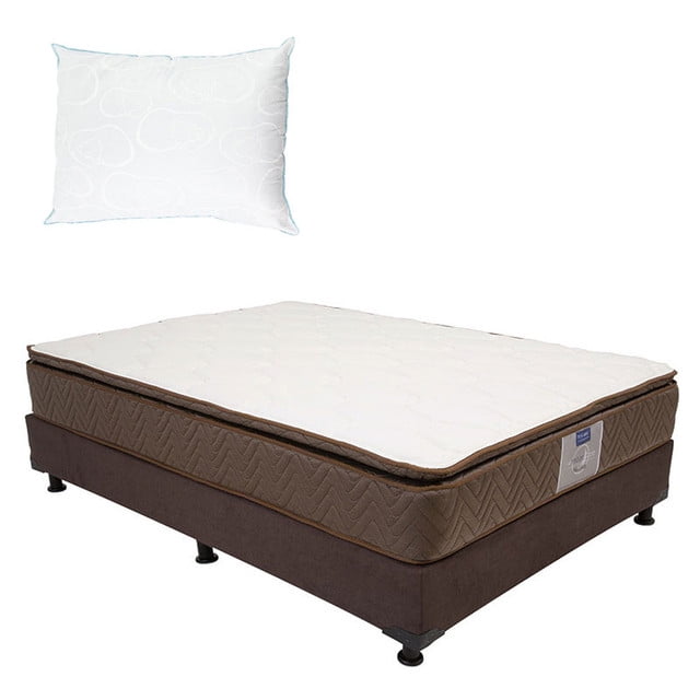 Colchón Queen Size + Box Bless + Almohada de osos Restonic Dicasa Nautilus
