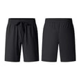 thumbnail image 5 of Mens All Day Comfy Pull-On Shorts 7" - Golf Casual Elastic Waist Quick Dry Cooling Shorts for Athletic Daily with Pockets Big and Tall Size S-4XL Black, 5 of 9