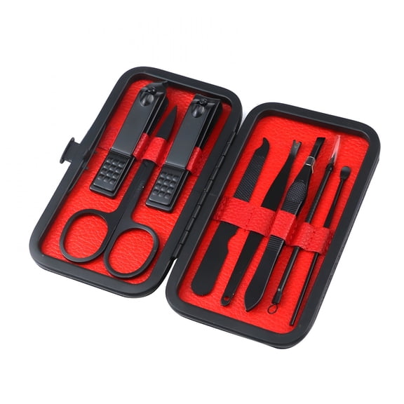 FACEGA 8Pcs Nail Clippers Set Manicure Kit Nail Care Tools Nail Trimming Tools with Leather Case