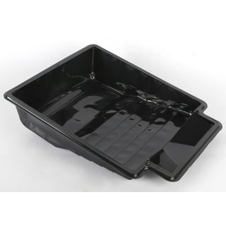 Homehunch Paint Holder Tray for Rollers Plastic Painting Supplies Small 9 inch, Size: Small (9 inches), Black