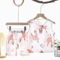 thumbnail image 2 of CAUYDY Toddler Baby 3M 6M 9M Girl Boy Summer Loungewear Set Pajamas Outfit 2PCS Soft Elastic Shorts and Tank Top 3T 4T 5T Kids (Sizes 12-18 Months,L4-Light Pink), 2 of 4
