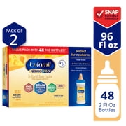 Enfamil NeuroPro Liquid Baby Formula, MFGM* 5-Year Benefit, Exclusive HuMO6 Immune Blend, 2 Fl Oz Bottle, 48 Count